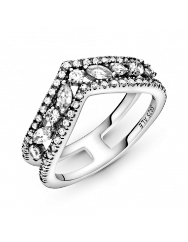 Anillo en plata de ley Doble Deseo Brillante