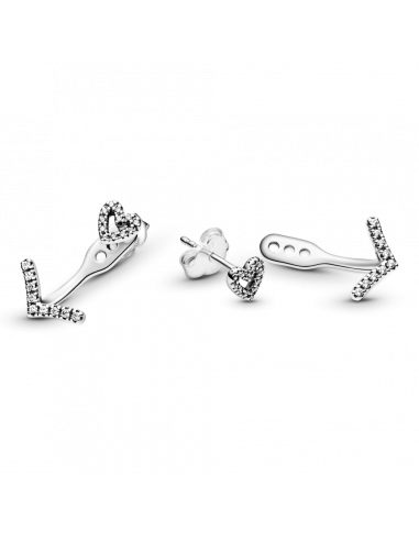 Pendientes de botón en plata de ley Corazón...