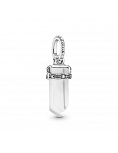 Colgante en plata de ley Amuleto Blanco