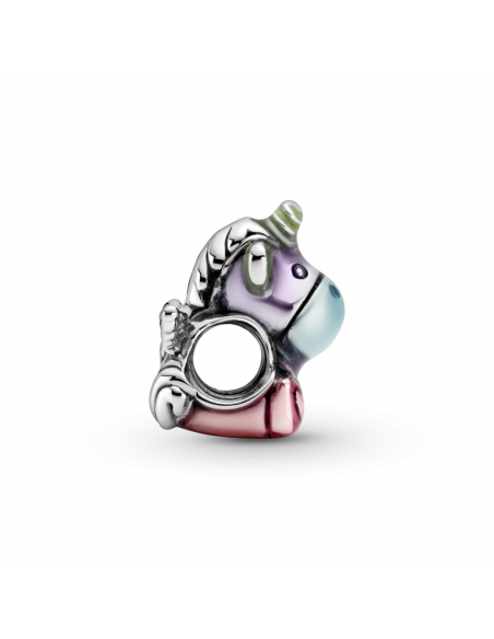 Charm en plata de ley Bruno El Unicornio Arcoiris Vistoso