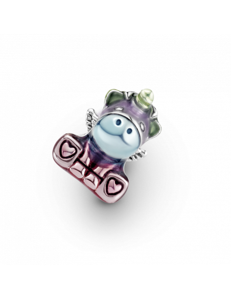 Charm en plata de ley Bruno El Unicornio Arcoiris Vistoso