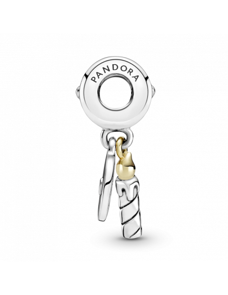 Charm colgante en plata de ley Vela Cumpleaños