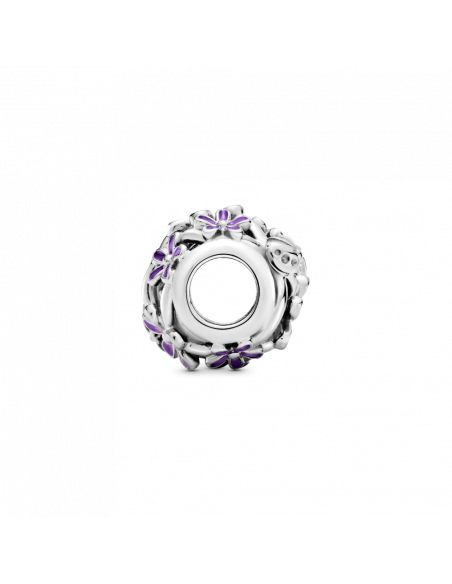 Charm en plata de ley Margarita Morada Filigrana