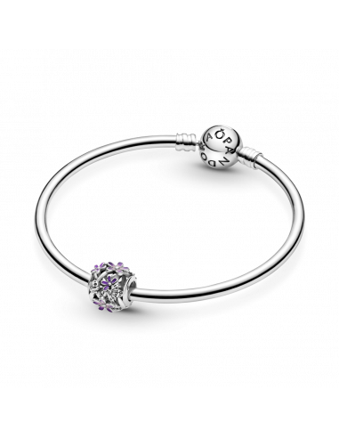 Charm en plata de ley Margarita Morada Filigrana