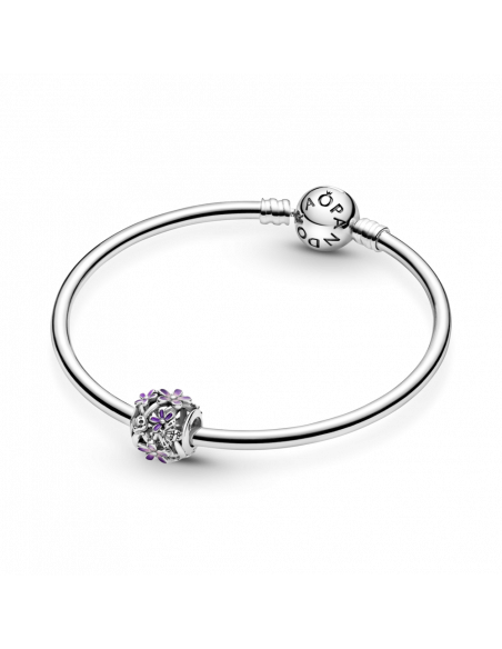 Charm en plata de ley Margarita Morada Filigrana