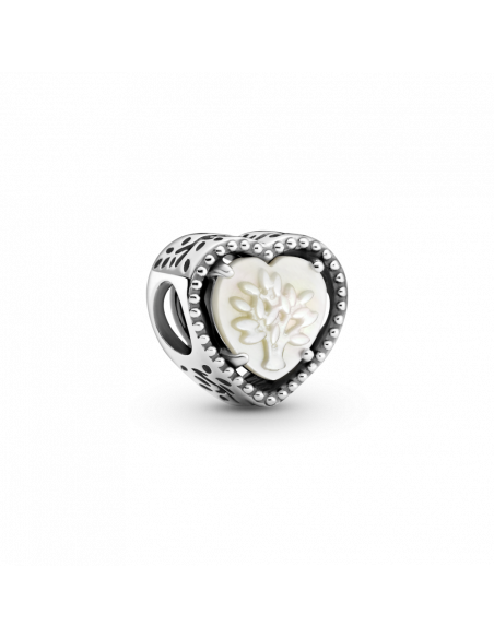 Charm en Plata de Ley Corazón en Filigrana y Árbol de la Familia