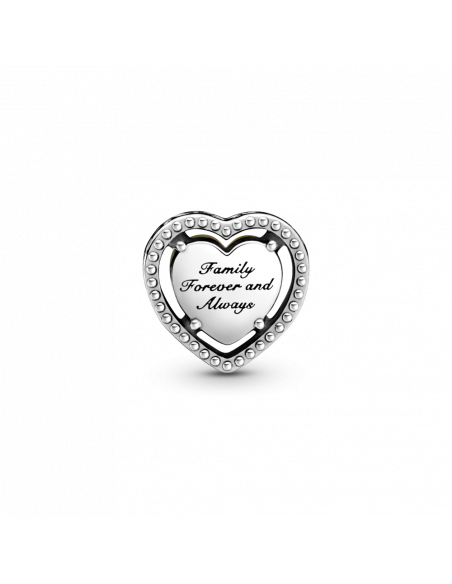 Charm en Plata de Ley Corazón en Filigrana y Árbol de la Familia