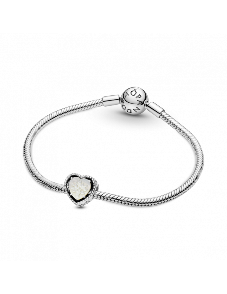 Charm en Plata de Ley Corazón en Filigrana y Árbol de la Familia