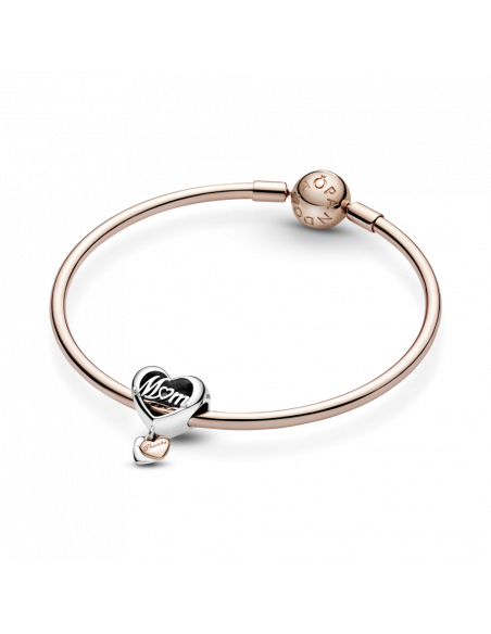 Charm en Plata de Ley y Pandora Rose Corazón Gracias Mamá