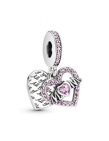 Charm Colgante en Plata de Ley Corazón & Madre