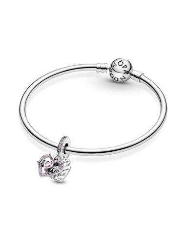 Charm Colgante en Plata de Ley Corazón & Madre