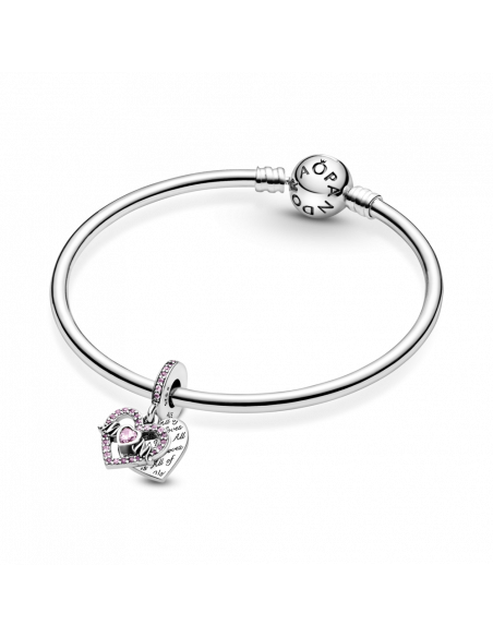 Charm Colgante en Plata de Ley Corazón & Madre
