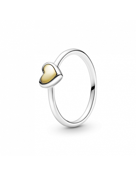 Anillo Corazón Cúpula Dorada