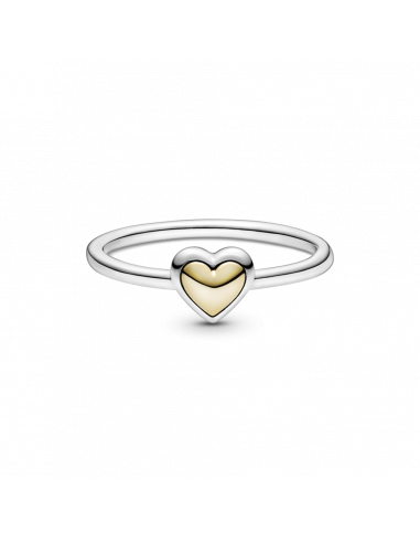 Anillo Corazón Cúpula Dorada