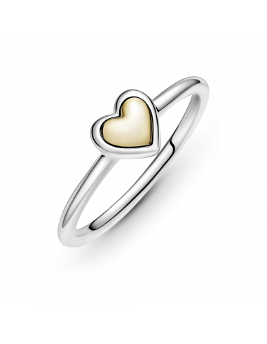 Anillo Corazón Cúpula Dorada