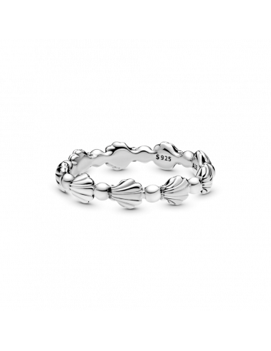 Anillo en plata de ley Banda Concha Marina