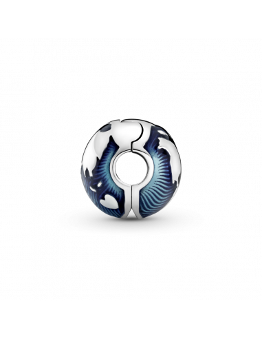 Clip en plata de ley Globo Azul