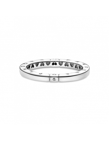 Anillo en plata de ley Logotipo & Corazones