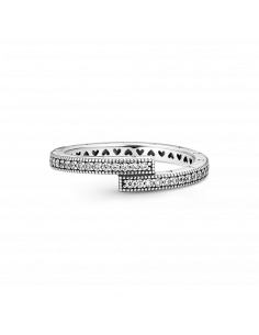 Anillo en plata de ley Superpuesto Brillante 2