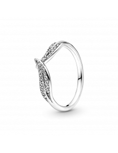 Anillo en plata de ley Hojas Brillantes