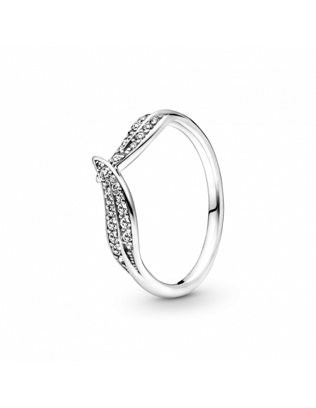Anillo en plata de ley Hojas Brillantes