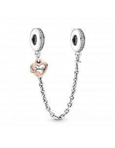 Cadena de Seguridad en plata de ley y Pandora Rose...