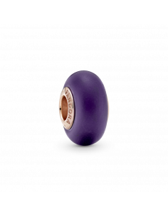 Charm en Pandora Rose Cristal de Murano Morado Mate