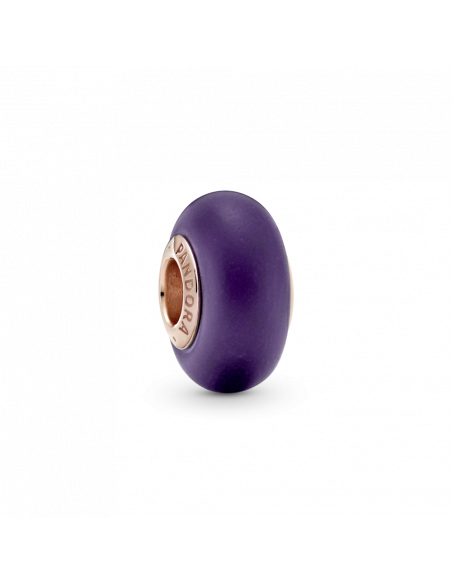 Charm en Pandora Rose Cristal de Murano Morado Mate