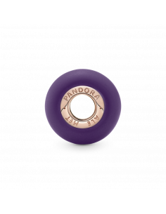 Charm en Pandora Rose Cristal de Murano Morado Mate 2