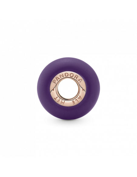 Charm en Pandora Rose Cristal de Murano Morado Mate