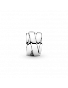 Clip  en plata de ley Cintas Pulidas 2