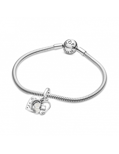 Charm Colgante en plata de ley Gatos & Corazones