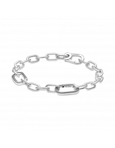 Pulsera en plata de ley Cadena de Eslabones Cierre...