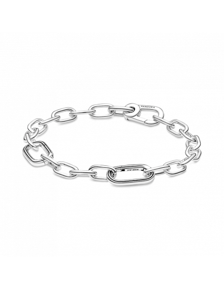 Pulsera en plata de ley Cadena de Eslabones Cierre Mosquetón Pandora ME