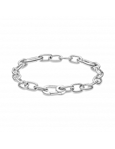 Pulsera en plata de ley Cadena de Eslabones Cierre... 2