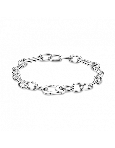 Pulsera en plata de ley Cadena de Eslabones Cierre Mosquetón Pandora ME