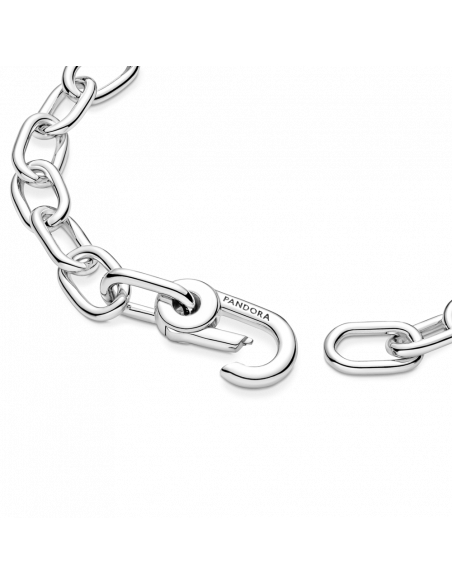 Pulsera en plata de ley Cadena de Eslabones Cierre Mosquetón Pandora ME