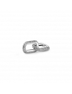 Link Doble en plata de ley Pandora ME en Pavé