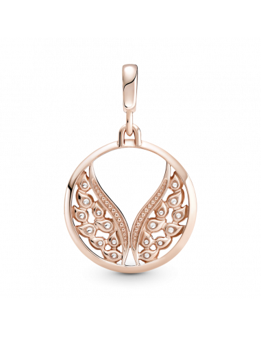 Medallón con recubrimiento en oro rosa de 14k...