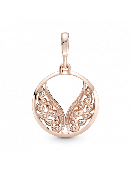 Medallón con recubrimiento en oro rosa de 14k Alas Ardientes Pandora ME