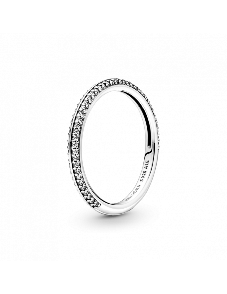 Anillo en plata de ley en Pavé Brillante Pandora ME