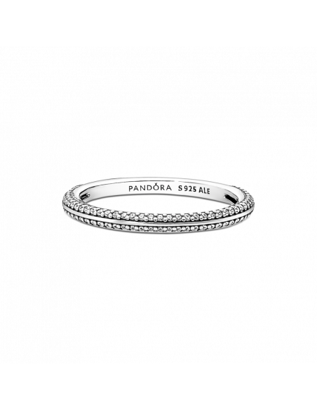 Anillo en plata de ley en Pavé Brillante Pandora ME