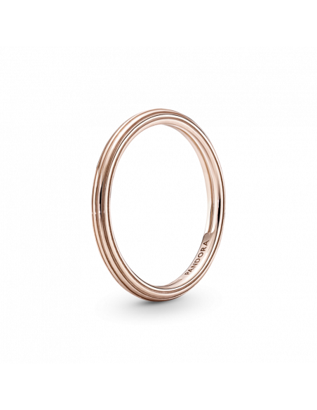 Anillo con recubrimiento en oro rosa de 14k Línea Pandora ME