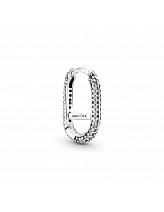 Pendiente en plata de ley Link Ovalado en Pavé Pandora ME