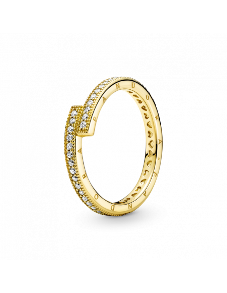 Anillo con recubrimiento en oro de 14k Superpuesto Brillante