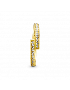Anillo con recubrimiento en oro de 14k Superpuesto Brillante 2
