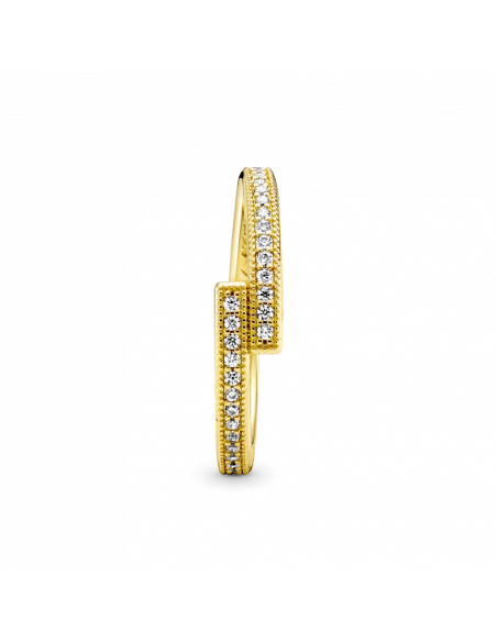 Anillo con recubrimiento en oro de 14k Superpuesto Brillante