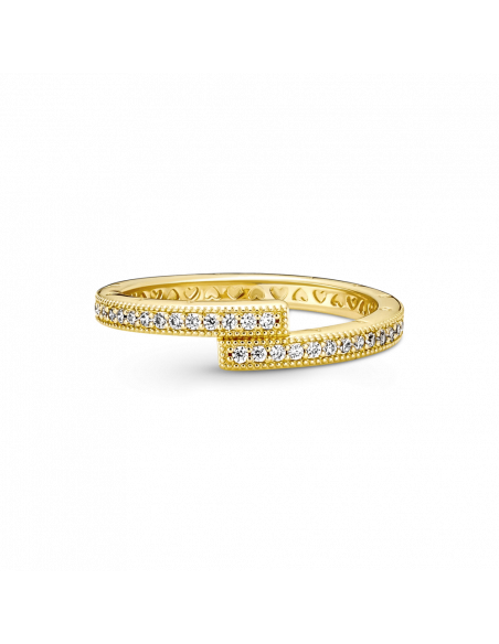 Anillo con recubrimiento en oro de 14k Superpuesto Brillante