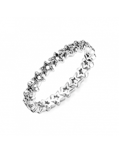Anillo en plata de ley Banda de Estrellas...