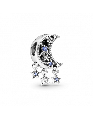 Charm en plata de ley Estrella & Luna Creciente